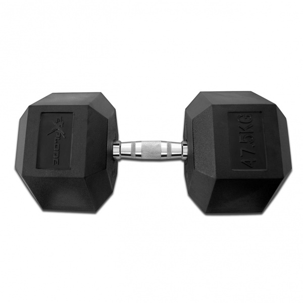 Гантель гексагональная обрезиненная Explode 47,5 кг PD-108-47,5 - купить в Киеве и Украине