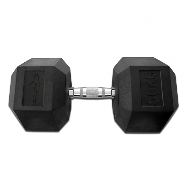 Гантель гексагональная обрезиненная Explode 50 кг PD-108-50 - купить в Киеве и Украине