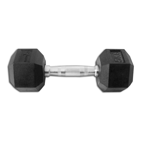 Гантель гексагональная обрезиненная Explode 5 кг PD-108-05 - купить в Киеве и Украине