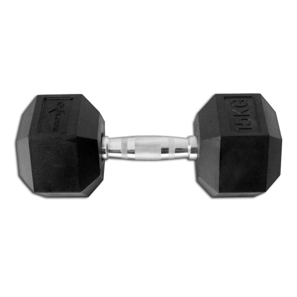 Гантель гексагональная обрезиненная Explode 15 кг PD-108-15 - купить в Киеве и Украине