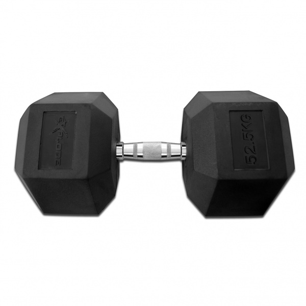 Гантель гексагональная обрезиненная Explode 52,5 кг PD-108-52,5 - купить в Киеве и Украине