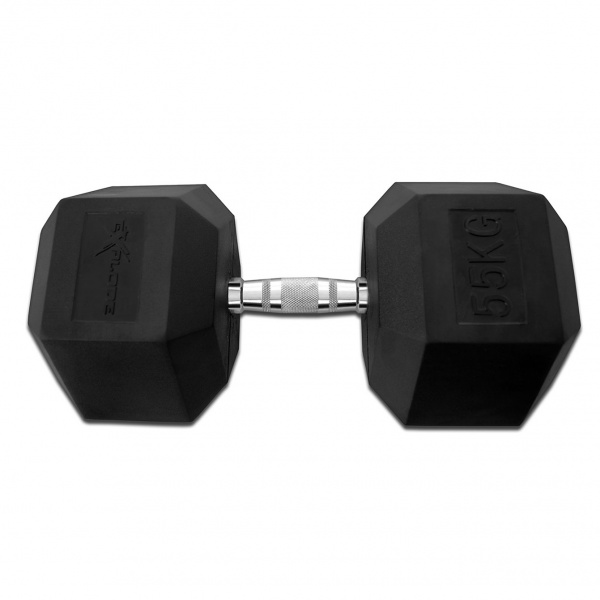 Гантель гексагональная обрезиненная Explode 55 кг PD-108-55 - купить в Киеве и Украине