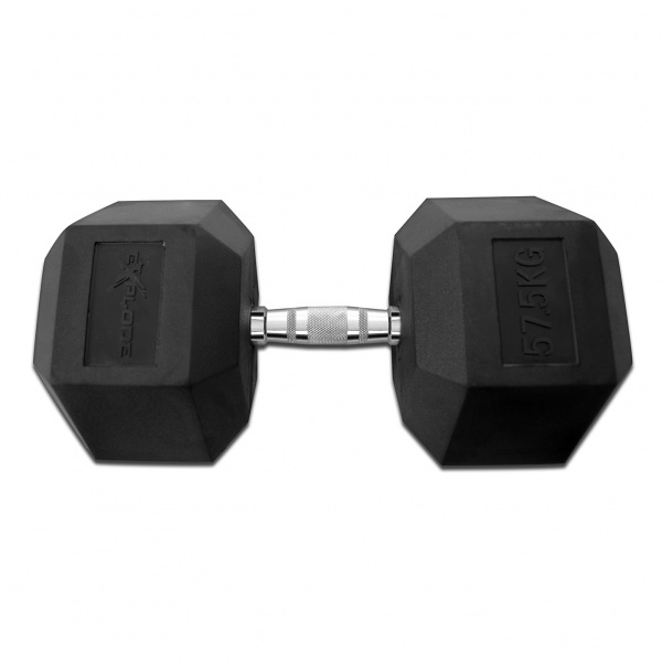 Гантель гексагональная обрезиненная Explode 57,5 кг PD-108-57,5 - купить в Киеве и Украине