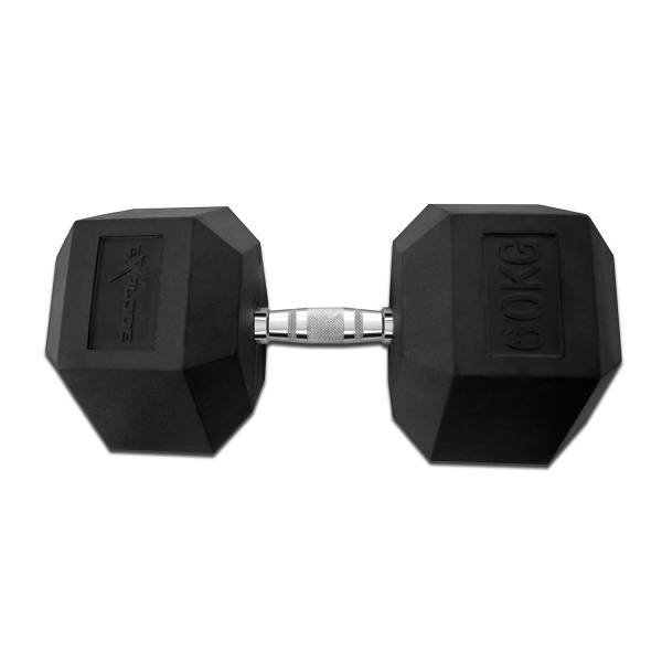 Гантель гексагональная обрезиненная Explode 60 кг PD-108-60 - купить в Киеве и Украине