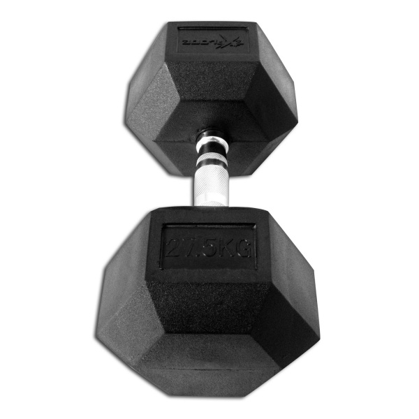 Гантель гексагональная обрезиненная Explode 27,5 кг PD-108-27,5 - купить в Киеве и Украине