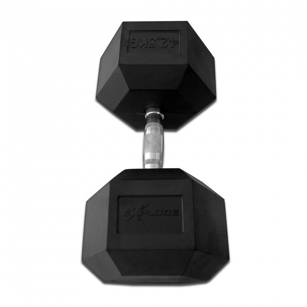 Гантель гексагональная обрезиненная Explode 42,5 кг PD-108-42,5 - купить в Киеве и Украине