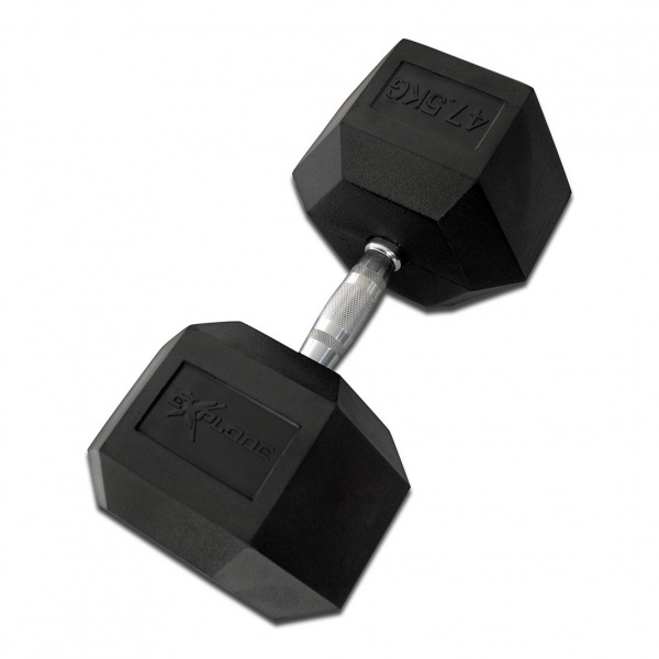 Гантель гексагональная обрезиненная Explode 47,5 кг PD-108-47,5 - купить в Киеве и Украине
