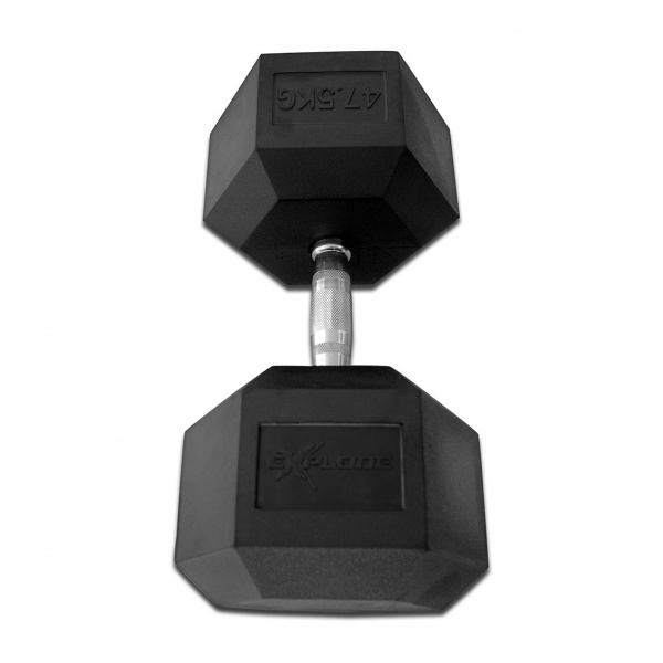 Гантель гексагональная обрезиненная Explode 47,5 кг PD-108-47,5 - купить в Киеве и Украине