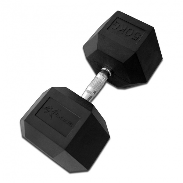 Гантель гексагональная обрезиненная Explode 50 кг PD-108-50 - купить в Киеве и Украине