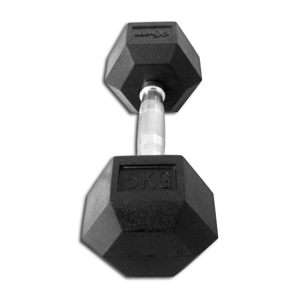 Гантель гексагональная обрезиненная Explode 5 кг PD-108-05 - купить в Киеве и Украине