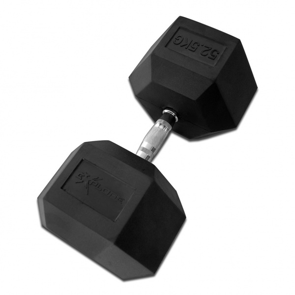 Гантель гексагональная обрезиненная Explode 52,5 кг PD-108-52,5 - купить в Киеве и Украине
