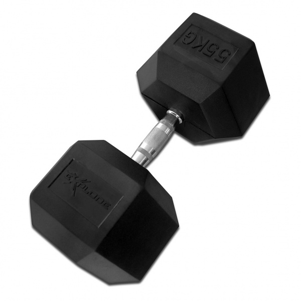 Гантель гексагональная обрезиненная Explode 55 кг PD-108-55 - купить в Киеве и Украине