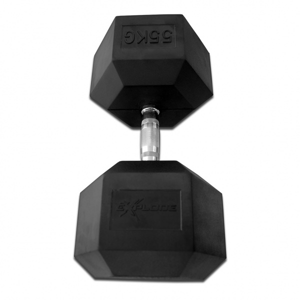 Гантель гексагональная обрезиненная Explode 55 кг PD-108-55 - купить в Киеве и Украине