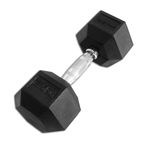 Гантель гексагональная обрезиненная Explode 12,5 кг PD-108-12,5 - купить в Киеве и Украине